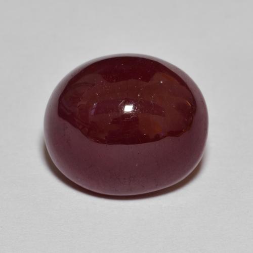 Wine Red 红宝石 Gem - 11.1ct 椭圆形凸面型 (ID: 609247)