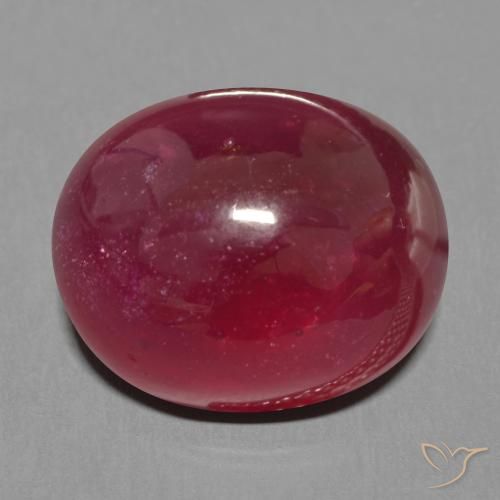 13.91 ct Oval Cabochon Ruby, 14.7 x 12 mm From Madagascar, Photo A