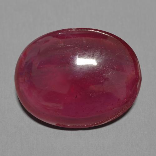 ディープレッド ルビー 宝石 - 19ct オーバル カボション (ID: 609420)