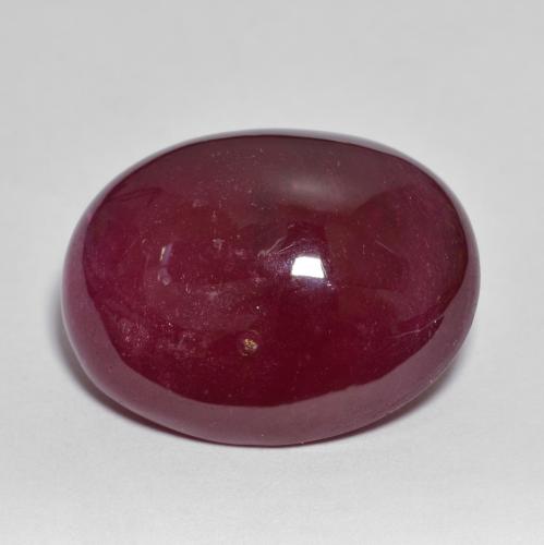 Wine Red Ruby Gem - 17.2ct Oval Cabochon (ID: 609422)