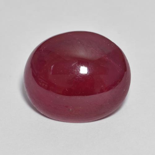 Wine Red Rubino Gem - 12ct Ovale cabochon (ID: 609423)