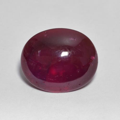 Rosso scuro Rubino Gem - 5.4ct Ovale cabochon (ID: 609424)