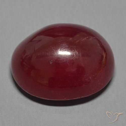 Ruby Gemstone in 15.2 x 12.7 mm Size for Sale, Ruby Stone in Wine Red Color