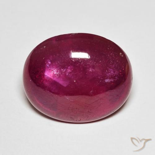Rosso scuro Rubino Gem - 16ct Ovale cabochon (ID: 609426)
