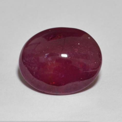 Deep Red Ruby Gem - 7.8ct Oval Cabochon (ID: 609922)
