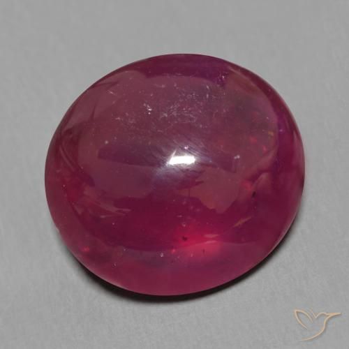 15.49 ct Red Ruby Stone, Natural Ruby in Oval Cabochon Shape for Sale