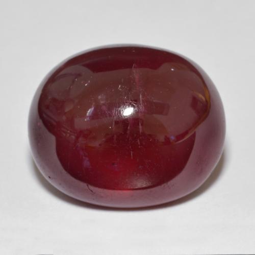 Wine Red Ruby Gem - 30.8ct Oval Cabochon (ID: 609928)
