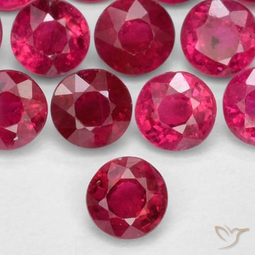 0.26ct Natural Medium Red Ruby, Round, VS-SI