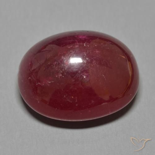Ruby Gemstone in 17.9 x 14.7 mm Size for Sale, Ruby Stone in Wine Red Color