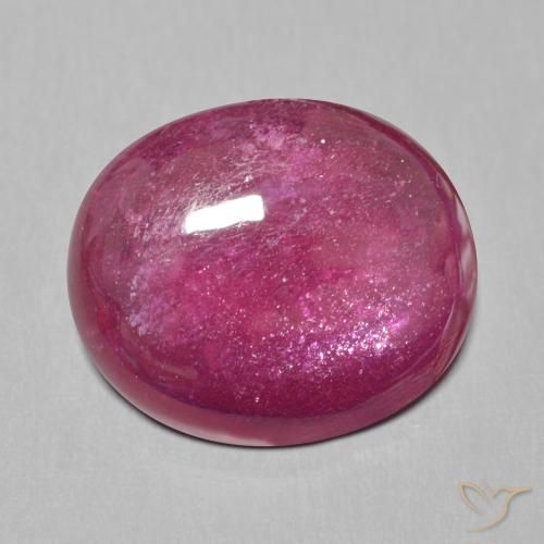 16.22 ct Red Ruby Stone, Natural Ruby in Oval Cabochon Shape for Sale