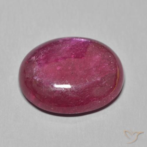 Ruby Gemstone in 17.1 x 14.5 mm Size for Sale, Ruby Stone in Deep Wine Red Color