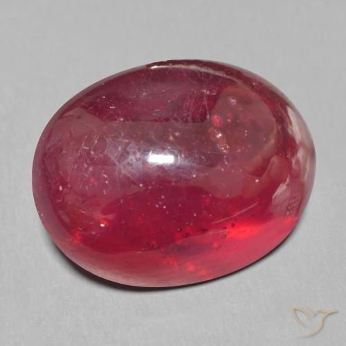 14.77 ct Red Ruby Stone, Natural Ruby in Oval Cabochon Shape for Sale