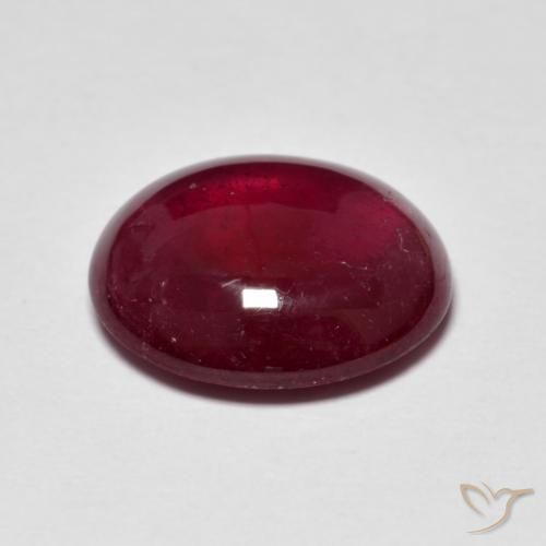 Ruby Gemstone in 13 x 11 mm (calibrated) Size for Sale, Ruby Stone in Wine Red Color