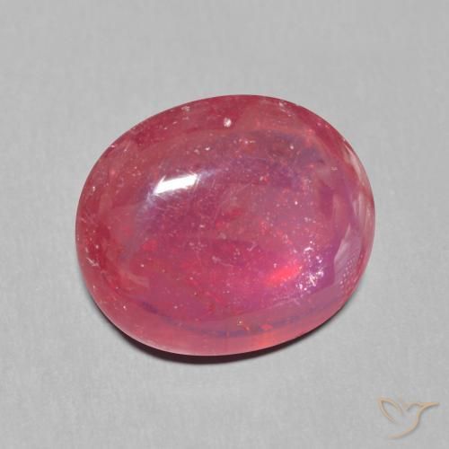 6.72 ct Red Ruby Stone, Natural Ruby in Oval Cabochon Shape for Sale