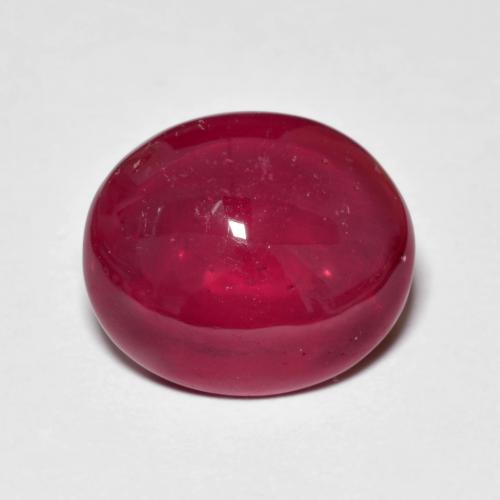 Rojo oscuro Rubí Gema - 7.6ct Cabujón Óvalo (ID: 613039)