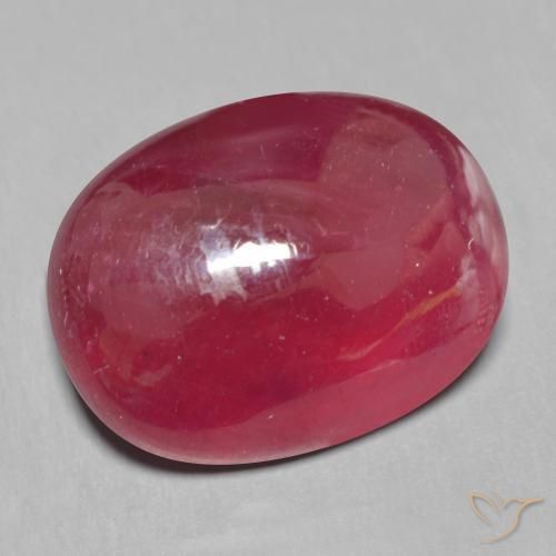 15.12 ct Red Ruby Stone, Natural Ruby in Oval Cabochon Shape for Sale