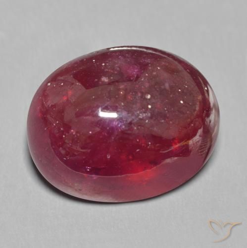 25.56 ct Red Ruby Stone, Natural Ruby in Oval Cabochon Shape for Sale