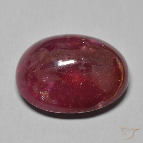Ruby Gemstone in 17.9 x 14.3 mm Size for Sale, Ruby Stone in Deep Red Color