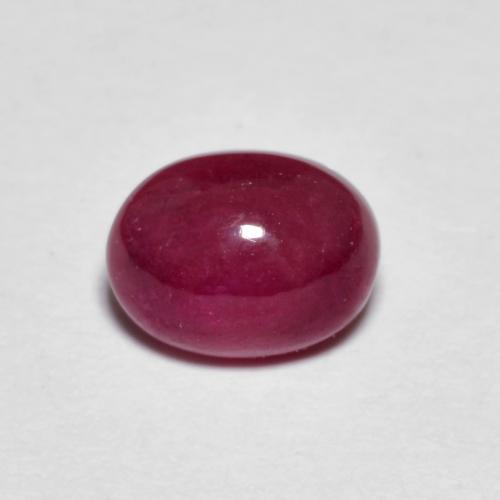 Medium Red Ruby Gem - 1.3ct Oval Cabochon (ID: 613488)