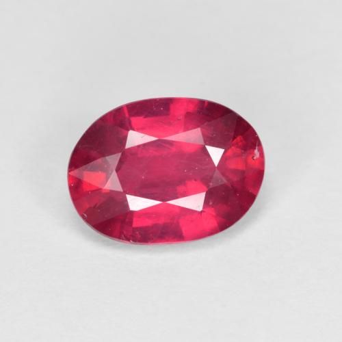 قرمزى غامق ياقوت حجر كريم - 1.5ct وجه بيضاوى (ID: 613924)