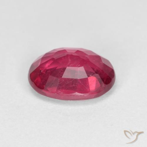 Ruby Gemstone in 8 x 6 mm (calibrated) Size for Sale, Ruby Stone in Deep Reddish Pink Color