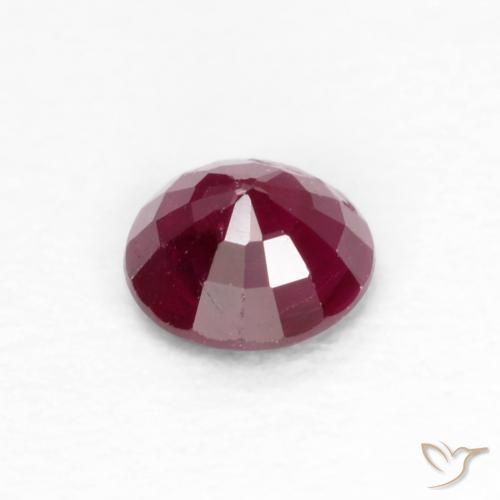 Ruby Gemstone in 3.8 mm Size for Sale, Ruby Stone in Deep Wine Red Color