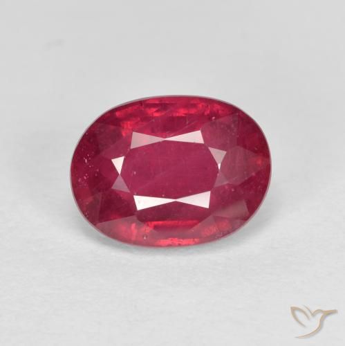 2.12 ct Oval Cut Ruby, 8.1 x 6.1 mm From Madagascar, Photo A