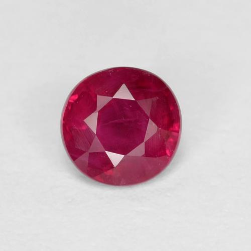 Rojo oscuro medio Rubí Gema - 0.3ct Faceta Redonda (ID: 614347)