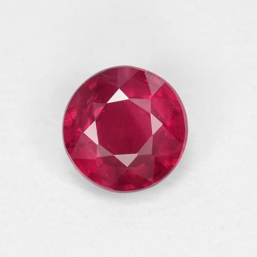 Cramoisi profond Rubis gemme - 0.3ct Facette ronde (ID: 614349)