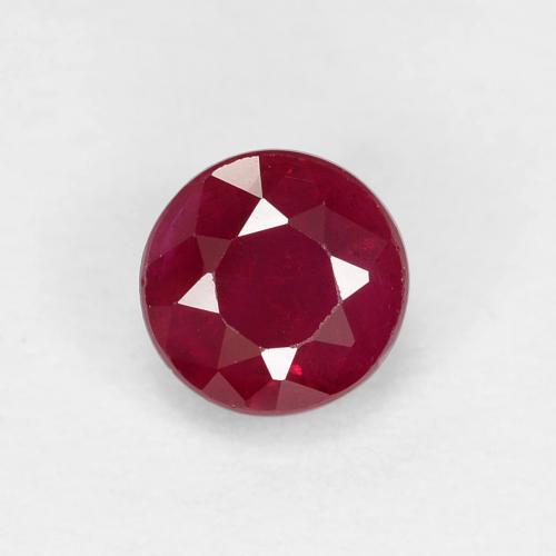 Blood Red Ruby Gem - 0.4ct Round Facet (ID: 614351)