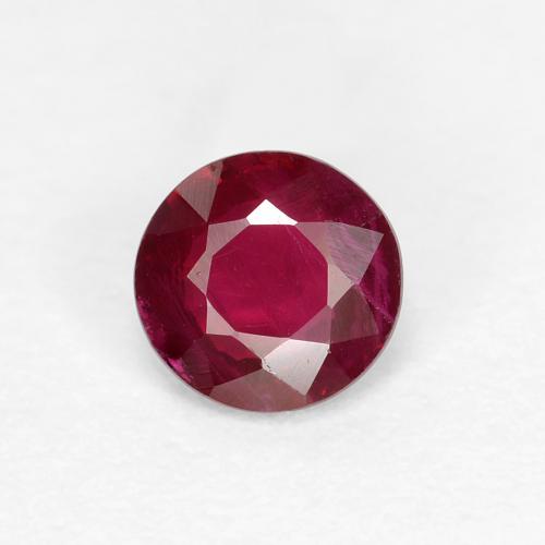 Dark Red Ruby Gem - 0.3ct Round Facet (ID: 614352)
