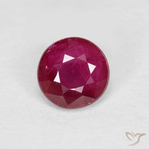 0.29ct Natural Deep Wine Red Ruby, Round, VS