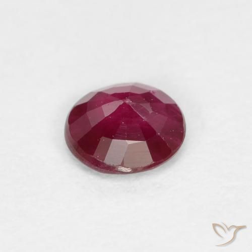 Ruby Gemstone in 4 mm (calibrated) Size for Sale, Ruby Stone in Deep Wine Red Color