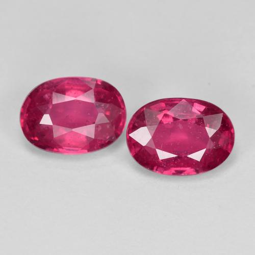 Light Red Rubino Gem - 1.1ct Ovale sfaccettato (ID: 614412)