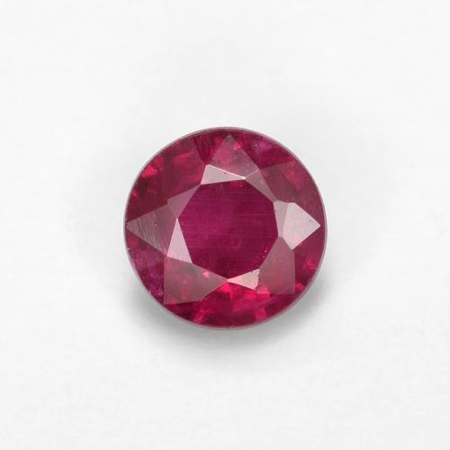 3.8mm Round Facet Red Ruby from Myanmar, Weight of 0.26ct, Natural heated Gemstone in VS Clarity, 1pc Ruby - Color: Deep Red, Mohs Hardness of 9 suitable for daily wear jewelry, Year of the Pig Gemstone, Photo A