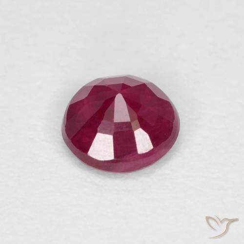 Ruby Gemstone in 4 mm (calibrated) Size for Sale, Ruby Stone in Deep Wine Red Color