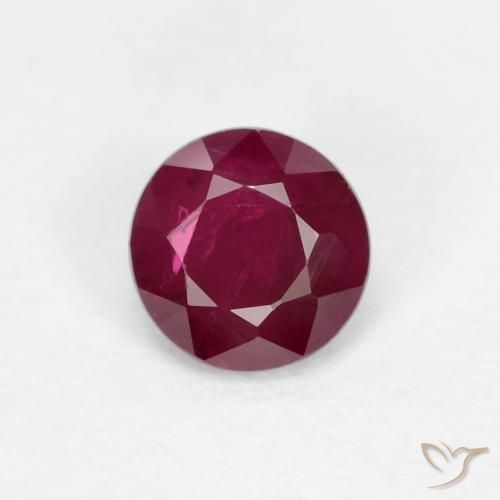 0.29ct Natural Deep Red Ruby, Round, VS-SI