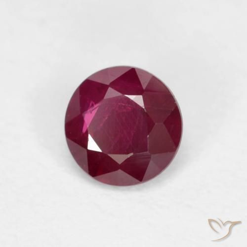 0.29 ct Red Ruby Stone, Natural Ruby in Round Facet Shape for Sale
