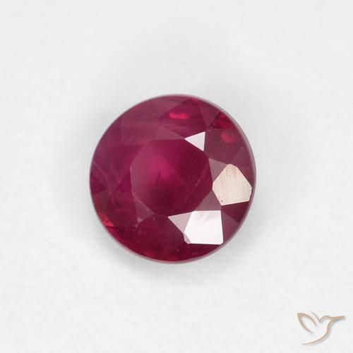 0.29 ct Red Ruby Stone, Natural Ruby in Round Facet Shape for Sale
