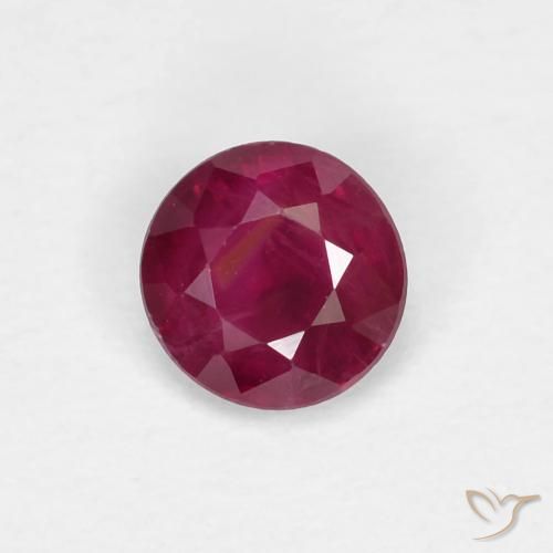 0.26ct Natural Deep Wine Red Ruby, Round, VS-SI