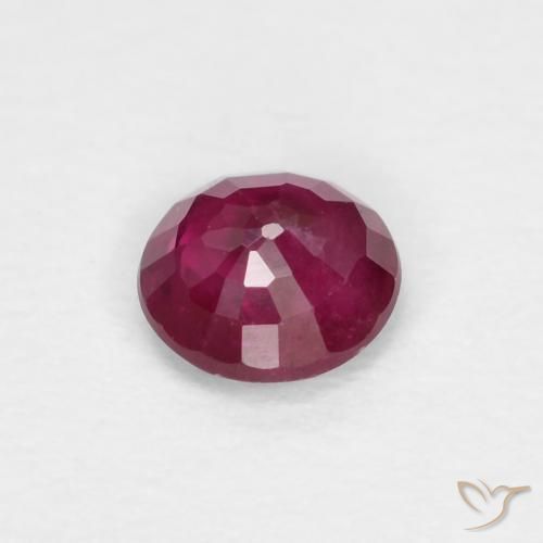 Ruby Gemstone in 4 mm (calibrated) Size for Sale, Ruby Stone in Deep Wine Red Color