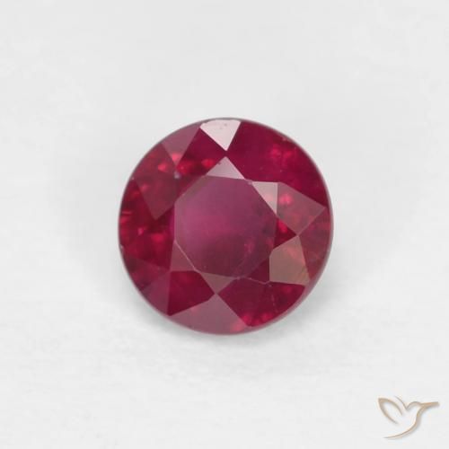 0.31 ct Red Ruby Stone, Natural Ruby in Round Facet Shape for Sale