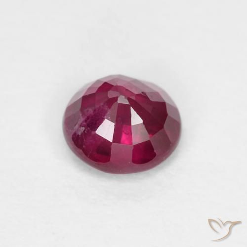 Ruby Gemstone in 3.8 mm Size for Sale, Ruby Stone in Dark Red Color