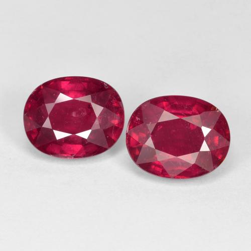Blood Red Ruby Gem - 4.1ct Oval Facet (ID: 617885)