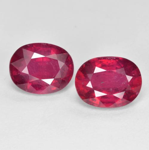 Rosso tendente al rosa Rubino Gem - 2.7ct Ovale sfaccettato (ID: 618756)