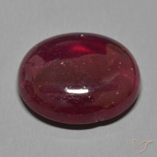 Ruby Gemstone in 18.3 x 15.9 mm Size for Sale, Ruby Stone in Deep Red Color