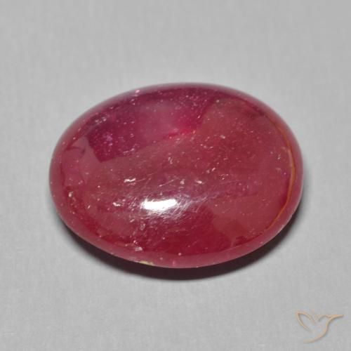 Ruby Gemstone in 15.3 x 13.1 mm Size for Sale, Ruby Stone in Dark Red Color