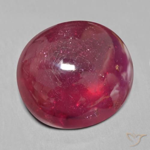 20.82 ct Red Ruby Stone, Natural Ruby in Oval Cabochon Shape for Sale