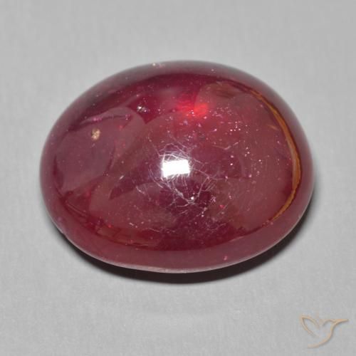Ruby Gemstone in 16.7 x 14.8 mm Size for Sale, Ruby Stone in Deep Red Color