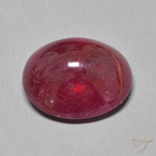 Ruby Gemstone in 13 x 11 mm (calibrated) Size for Sale, Ruby Stone in Deep Red Color